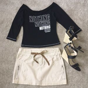 Wet Seal khaki mini skirt